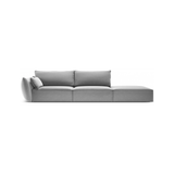 Kaelle højrevendt 4-personers sofa i velour B286 cm - Grå