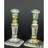 2 Vintage Spanske keramik lysestager