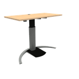 ConSet hæve sænkebord 501-19 Design - Bøg - Sølv, 60x120 - ConSet