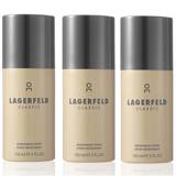 Karl Lagerfeld - 3x Classic Deodorant Spray 150 ml - Fri fragt og klar til levering