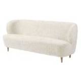 GUBI Stay Sofa Fully Upholstered SH: 40 cm - Oak Semi Matt/Off White