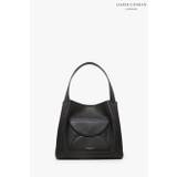 Jasper Conran London Darcey Leather 3 Section Black Hobo Bag