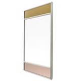 Vitrail mirror, 50 x 50 cm, light grey