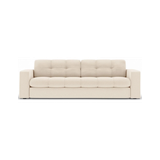 Justin 3-personers sofa i polyester B202 x D90 cm - Sort/Lys beige