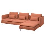 IKEA - SÖDERHAMN 4-pers. sofa med chaiselong, Kelinge rustbrun