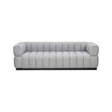 Marat 3-personers sofa i jern og linned B229 cm - Sort/Grå