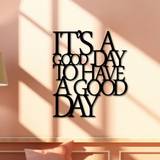 SHEIN 1 Pcs It's A Good Day To Have A Good Day Sign | Office Metal Wall Art | Cutouts With Sayings | Word Art | Living Room Decor | Gallery Wall Decor