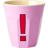 Rice Melamine Cup with Exclamation Mark ! - Soft Pink - Medium