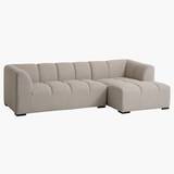 Sofa ALLESE chaiselong højrevendt beige stof