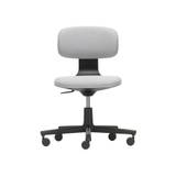 Vitra - Rookie Studio Chair, Fabric Upholstery, Soft Grey Base, Plano 68 Avocado, Castors Soft, Braked For Hard Floor