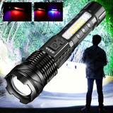 1pc Rechargeable Torch Flashlights For Outdoor Camping, Fishing, Hunting, Climbing, Adventure Emergency