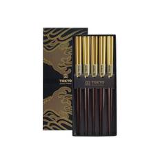 Chopsticks Spisepinde Giftset Gold 5 par. Tokyo Design Studio