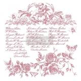 Vintage Paint Decor Clear, Cling Stamps Floral Script