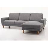 Stamford 2600 sofa med Chaiselong til Højre - Set forfra - B 250 x D 163 cm. - Stof Montana Grey
