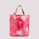 Fuchsia Polyurethane Tote Bag - UNICA / Pink & Purple