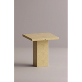 Ether spisebord i letbeton H75 x B70 x D70 cm - Gul terrazzo