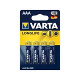 VARTA - Longlife AAA/LR03 alkaline batteri - 1,5V 4 stk