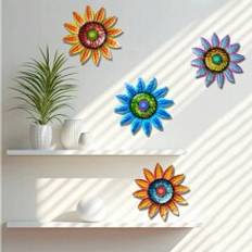 pc Metal Iron Art Flower Home Decor Gift Wall Decoration Flower Iron Art Wall Hanging Ornament Available In Multiple Colors Suitable For Wall Decorati - Multicolor - Link 2,Link 3,Link 4,Link 1