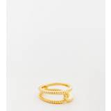 ASOS DESIGN - 14k guldbelagt ring i snoet design