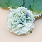 SHEIN 1pc Mixed Color Elegant And Simple 7cm Size Artificial Flower And Green Leaf Decorated Hair Clip Suitable For Spring And Summer, Perfect For Beach Hol