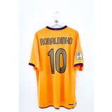 Barcelona 2006/2008 Udebanetrøje #Ronaldinho 10 XL 9/10 - XL / 9/10 / Orange