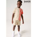Baker by Ted Baker Orange Colourblock T-Shirt And Shorts Set