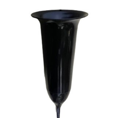 Vase plastik - Sort - H31 cm