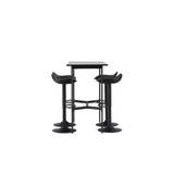 Venture Design Rax & Adesto barsæt Sort/sort 4 stole og borde 120 x 60 cm