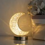 SHEIN Light Luxury Metal Stars And Moon Table Lamp, Modern USB Sleep Night Light For Bedroom And Living Room Decoration