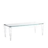 Glas Italia - POS05 Post modern High table, Transparent Glass, Feet: Molded and shaped Borosilicate Glass,