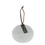 Ball Ornament Half Sanded, Grey