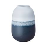 Mineral Blue Large Barrel Vase