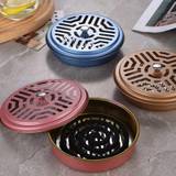 SHEIN 4pcs/Set Stainless Steel Mosquito Coil Holder, Household Incense Burner Plate With Heat Resistant And Ash Collecting Function