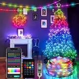 Rgb Color Changing Led Strip String Lights With Smart Remote Control mmm Waterproof For Indooroutdoor Christmas Tree Decorations - Multicolor - 3 m,5 m,10 m