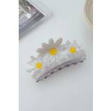Daisy Hair Claw | White | Hårspænde fra By Timm - Onesize