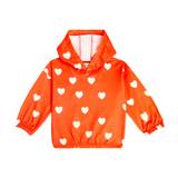 Mini Rodini Hearts hoodie - red - Y 9-10