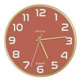 Vægur Unilux Baltic Clock Ø31,5 cm pink/wood