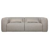 Moderne 3,5 personers sofa i polyester 246 x 96 cm - Lysegrå