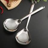 SHEIN Stainless Steel Sichuan Pepper Colander Spoon For Home Kitchen Use; A Noodle And Dumpling Strainer; Can Be Used For Draining Water Or Oil After Frying