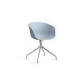 HAY AAC 20 About A Chair SH: 46 cm - Polished Aluminium/Slate Blue