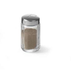 Salt shaker i glas med rustfrit stål låg, 6 stk., ø40x(h)70mm