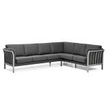 Skalma Asmara sofa (Hjørnesofa venstrevendt - B275 x D215 x H82 cm, Kort sædedybde - 50 cm, Okselæder, Bøg)