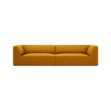Ruby 4-personers sofa i corduroy B302 x D92 cm - Sort/Gul