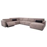 Mantanas U-sofa m/recliner - stof/læder - L/B 298 x 372/156 x H 81 cm