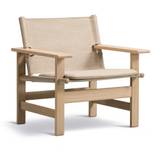 Fredericia Furniture - The Canvas Chair incl. Seat Cushion, Soaped Oak,  Natural Canvas