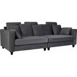 Brandy Lounge 3,5 personers sofa XL - Mørkegrå (fløjl) + Pletfjerner til møbler