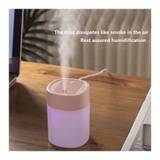 USB Car Air Humidifier Purifier Mist Maker With LED Night Lamp Household Desktop Diffuser Home Students Dormitory - Baby Pink - one-size
