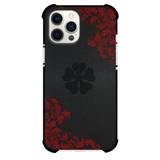 Black Clover Phone Case For iPhone Samsung Galaxy Pixel OnePlus Vivo Xiaomi Asus Sony Motorola Nokia - Black Clover Logo In Red Leaves Side Frame