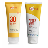 Derma - Sun Lotion SPF 30 200 ml+ After Sun Lotion 200 ml - Klar til levering