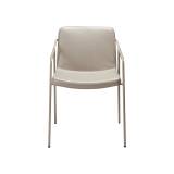 Dan-Form Boto spisebordsstol med armlæn (Cashmere kunstlæder, Gråmalet metal)